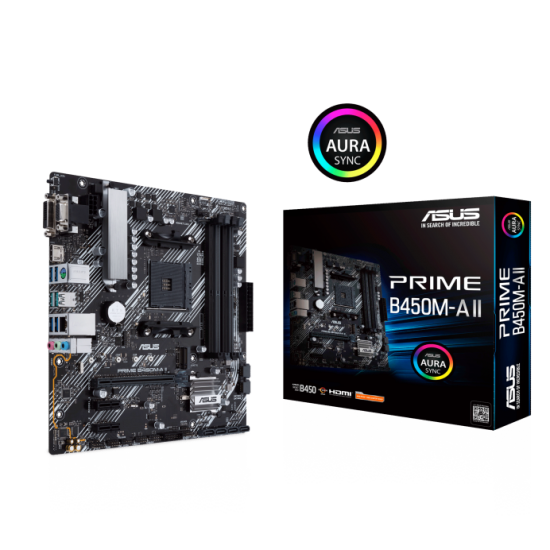 Asus Prime B450M-A II M-ATX AMD AM4 Motherboard