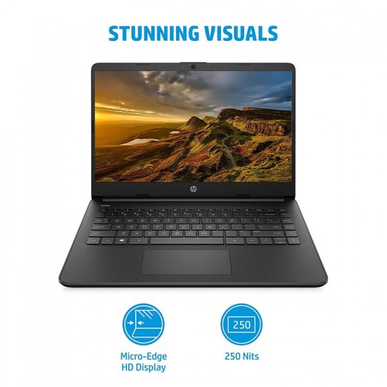 HP 14S-DQ3033TU [PQC-N6000 INTEL/8GB DDR4/256GB SSD/NO DVD/WIN11 HOME+MSO/14.0