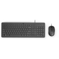 HP 150 Wired Mouse and Keyboard Wired USB Multi-device Keyboard