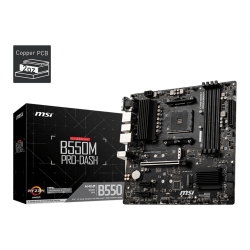 MSI B550M PRO-Dash Motherboard (AMD Ryzen 3000 3rd Gen AM4, DDR4, M.2, USB 3.2 Gen 1, Front Type-C, HDMI, Micro ATX) AMD Ryzen™ 5000 Series Desktop Processors