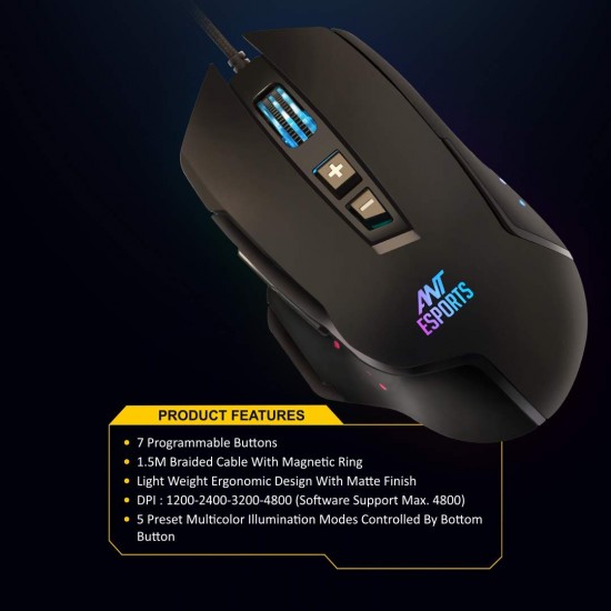 Ant Esports GM300 Black Gaming Mouse