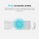 Rapoo 9300M Silent Multi-Mode Wireless Keyboard and Mouse Combo White with Bluetooth 3.0, 4.0 and WiFi 2.4G