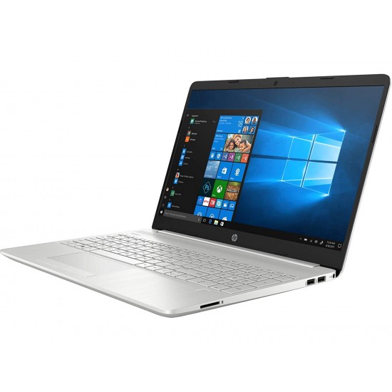 HP 15 Thin & Light 15.6" (39.62cms) FHD Laptop (11th Gen Intel Core i5-1135G7, 8GB DDR4, 256GB SSD + 1TB HDD, Win 10 Home, MS Office, 2GB MX350 Graphics, FPR, Natural Silver, 1.76 Kg), 15s-DU3047TX