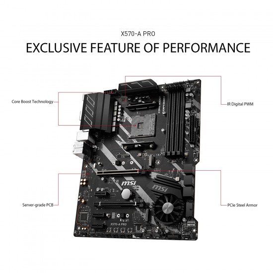 MSI X570-A Pro AMD AM4 Motherboard