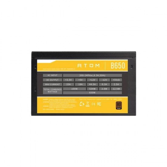 Antec Atom B650 Bronze 650 Watt 80 Plus Certified SMPS