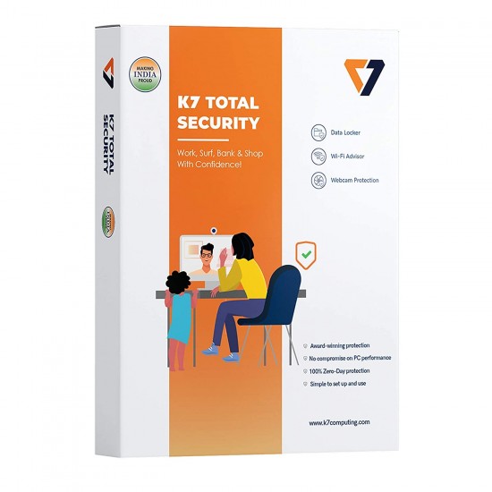 K7 Total Security 1 User 1 Year Antivirus Box