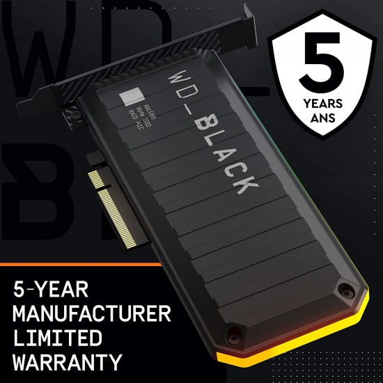 WD Black AN1500 4TB Add In Card, Bootable Plug And Play PCIE NVME SSD