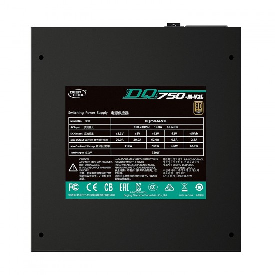 Deepcool DQ750-M V2 80 Plus Gold 750 Watt Fully Modular SMPS