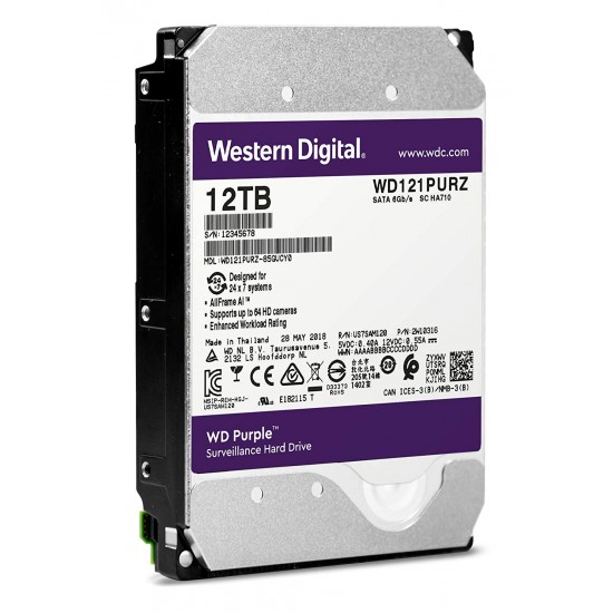 Western Digital 12TB Surveillance Internal Sata Hard Drive
