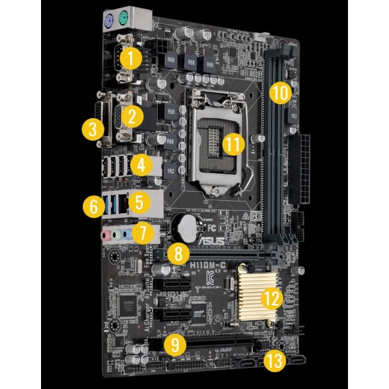 Asus H110M-CS Intel LGA1151 Motherboard