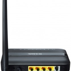 D-Link DSL-2730U Wireless-N 150 ADSL2+ 4-Port Router (Black), Works with RJ-11(Telephone Line Internet) of BSNL & MTNL