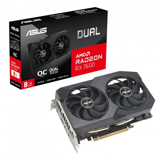 Asus AMD Radeon RX7600 8GB Dual OC Graphic Card