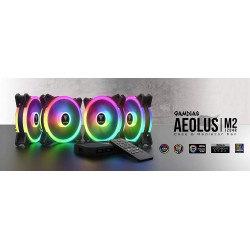 Gamdias Aeolus M2-1204R ARGB 4 Cabinet Fans Kit With Controller And Remote